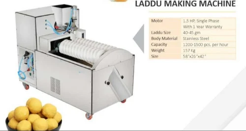 Automatic stainless steel laddu making machine by Procon Ventures (OPC) Private Limited.